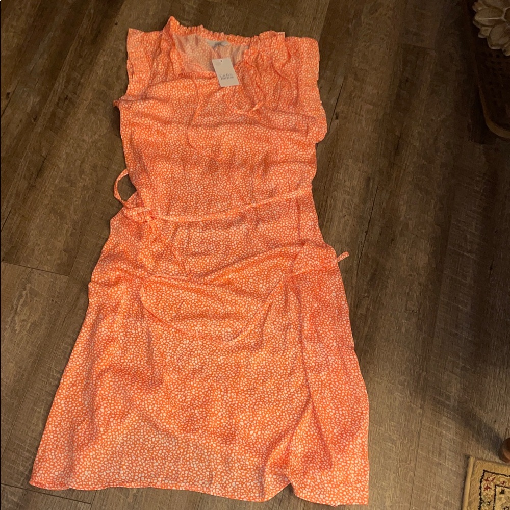 Croft & Barrow Orange Floral Midi Dress